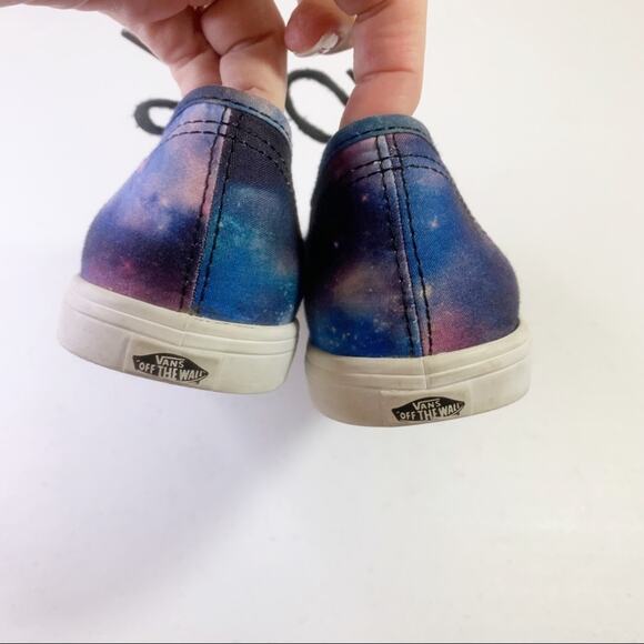 Vans Cosmic Galaxy Space Lace-up Canvas Black/Blue Lo Pro Tennis Shoes - Picture 4 of 8